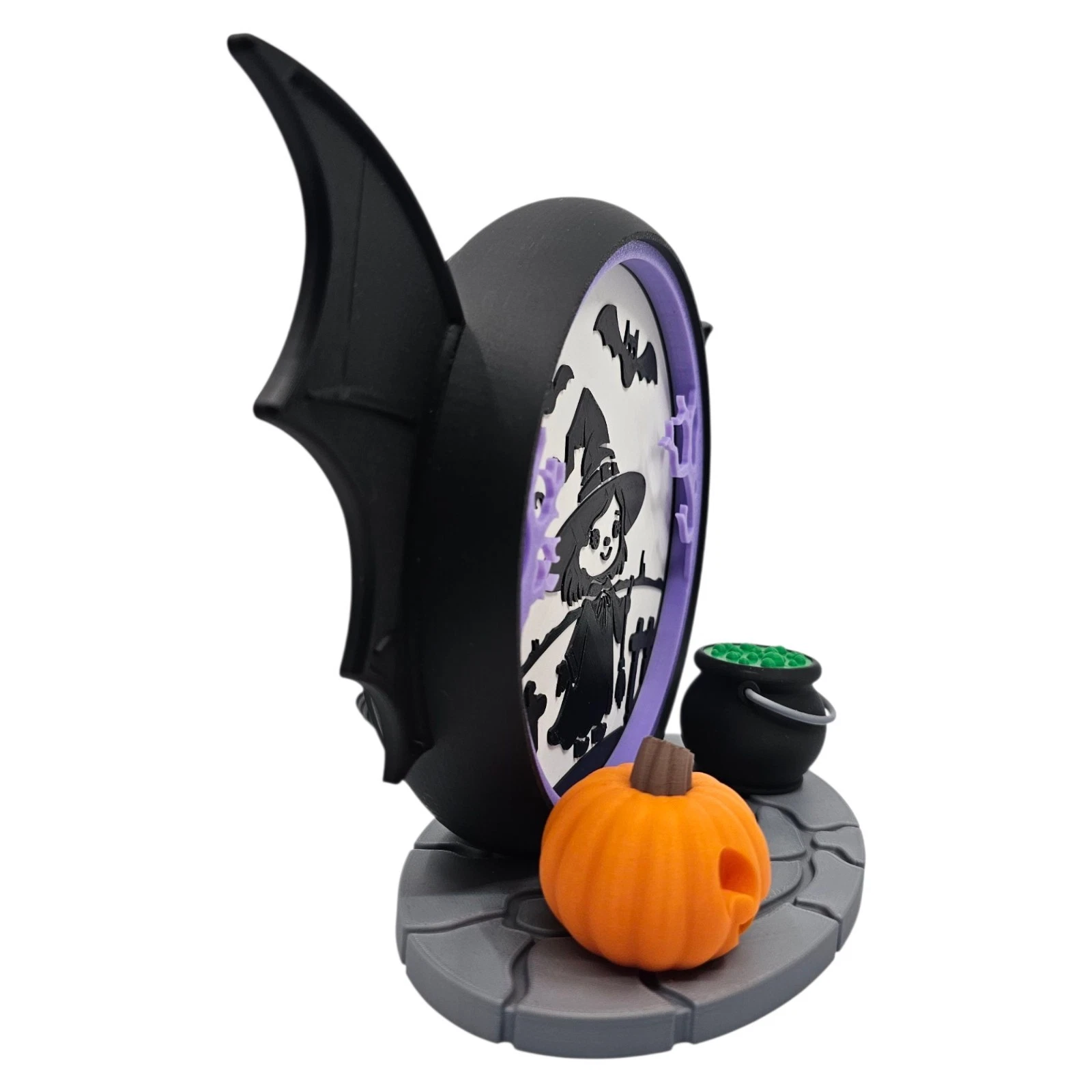 led lightbox toon witch halloween 3d printed